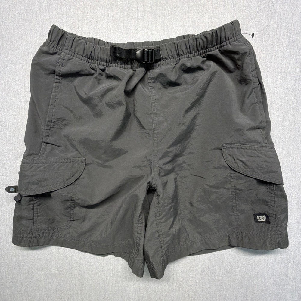 Nike ACG Shorts Medium Gray Cargo Pocket Belted Outdoor Hiking Gorpcore - Picture 1 of 8